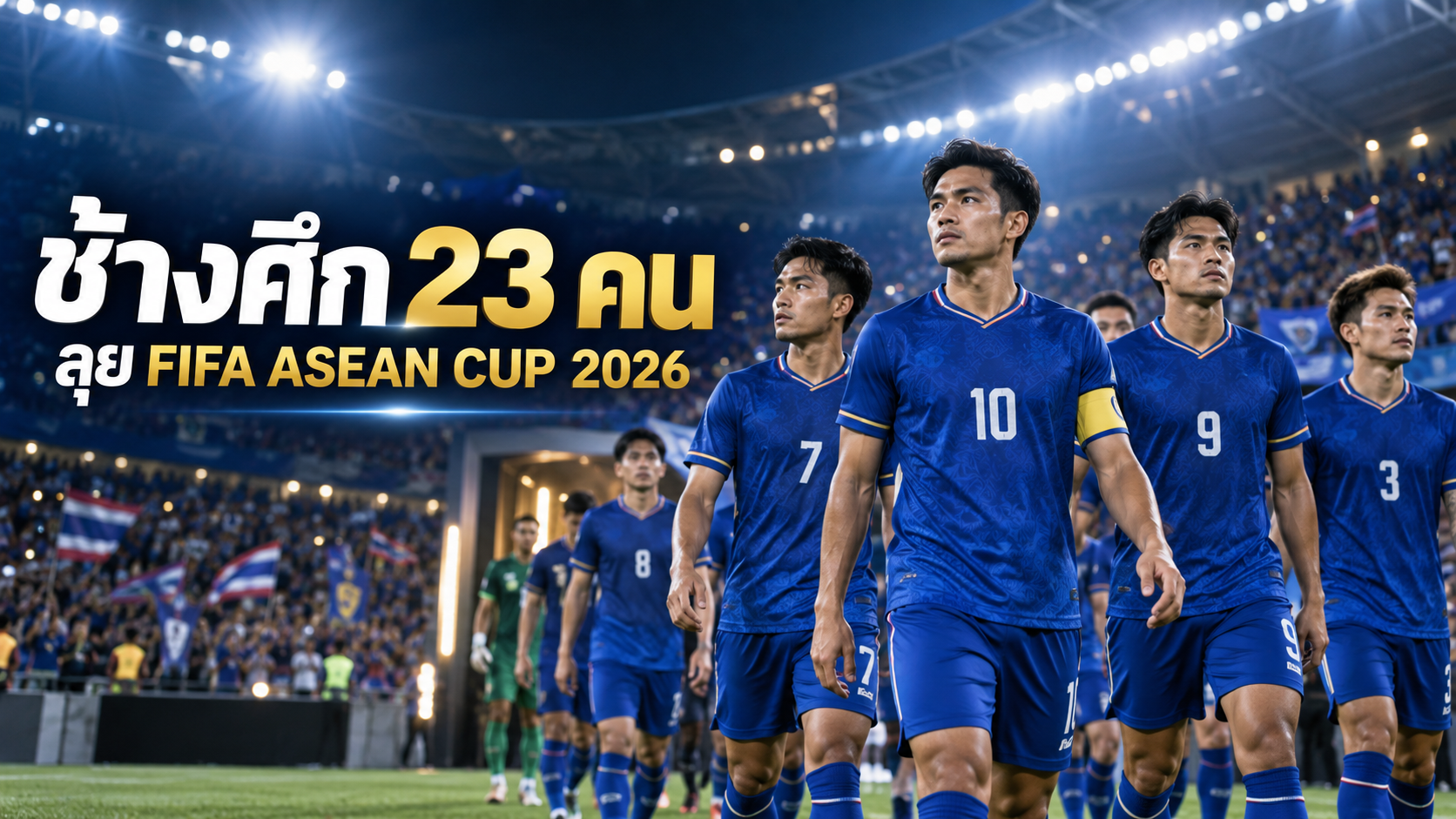 ภาพประกอบทีมชาติไทย 23 คนก่อนลุย FIFA ASEAN Cup 2026